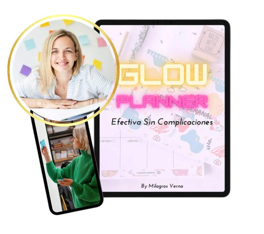 Mockup de Glow Planner — Estrategia Mental